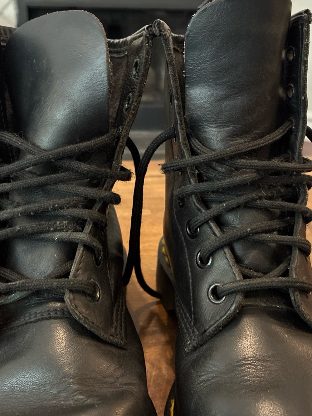 Vtg 1990s Dr. Martens 1460 Made in England Black Smooth Leather Boots UK 4 US 6 - Picture 10 of 16